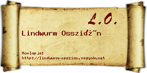 Lindwurm Osszián névjegykártya