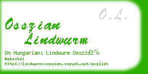 osszian lindwurm business card